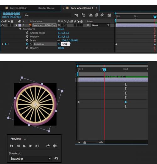 آموزش متحرک سازی دوجرخه در افترافکت